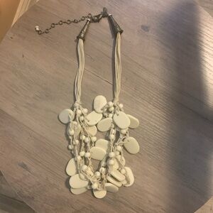 Chico's Cream Multi-Strand Pendant Necklace